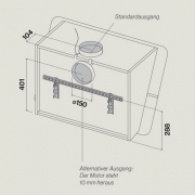 Falmec Flipper, Design, Glas/Wei� satiniert, 85 cm, Wandhaube, mit 5 Jahren Garantie
