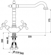 Linea Passato 1, altsilber, Hochdruck, 5011234