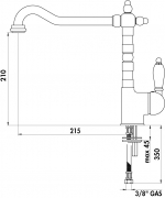 Linea Passato 2, chrom, Hochdruck, 5011235