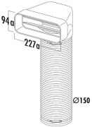 Naber COMPAIR F-URX 150 Umlenkst�ck 90� mit Flexschlauch, 500 mm, 4043014
