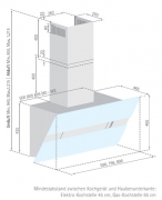 Silverline Capella 90 cm CPW 900 W Edelstahl-Wei�glas Kopffreihaube. Mit 5 Jahren Garantie!