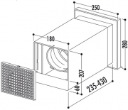 Naber COMPAIR V-Klima A/Z Ab- und Zuluft-Mauerkasten, 4022026