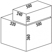 Naber Selectakit Cox Base 360 K / 500-2 mit Base-Board, Abfallsystem Frontauszug, hellgrau, ohne Biodeckel, 8012800