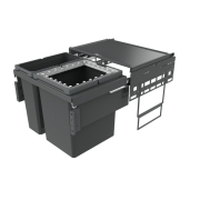 Naber Selectakit Cox Base 360 K / 500-2 mit Base-Board, Abfallsystem Frontauszug, hellgrau, mit Biodeckel, 8012801