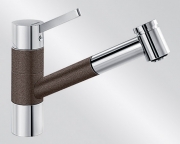 BLANCOTIVO-S Silgranit-Look, 2-farbig, Farbe cafe/chrom, 517618