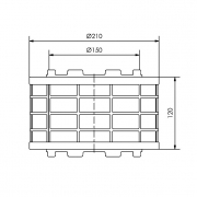 Avitana Aira RONDO 500/210, Plasmafilter f�r Dunstabzugshauben, 8521, mit 5 Jahren Garantie