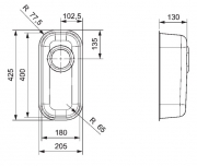 Reginox IB1840-CC (304) ohne �berlauf, als Auflagesp�le, fl�chenb�ndige Sp�le und Unterbausp�le einbaubar