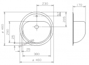 Reginox Atlantis-CC (304) ohne �berlauf, als Auflagebecken und fl�chenb�ndiges Becken einbaubar