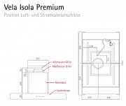 Silverline Vela Isola Premium VAI 920 S Inselhaube, 90 cm Schwarz/Schwarzglas. Mit 5 Jahren Garantie!