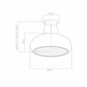 Elica Seashell IX/F/80 Inselhaube Edelstahl gl�nzend, PRF0098394. Mit 5 Jahren Garantie!