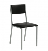 Naber Tablon Sienna 1K Stuhl, Gestell edelstahlfarbig, Bezug schwarz, 3038161