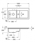 Villeroy & Boch Subway 60, Farbe S5 Ebony, Premiumline, Becken rechts oder Becken links