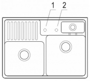 Villeroy & Boch Sp�lstein Doppelbecken, Farbe S5 Ebony, Premiumline