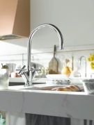 Dornbracht Tara Armatur, Hochdruck, Platin geb�rstet, 22815892-06