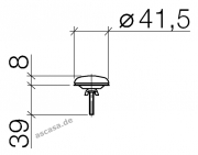 Dornbracht Hahnlochabdeckung, Platin gebrstet, 12715970-06