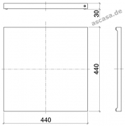 Dornbracht Schneidbrett, Kunststoff, schwarz, 84700000-13