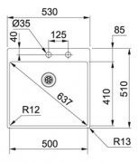 Franke Box BXX 210-50 TL Einbausp�le - SlimTop, Druckknopf rund, 127.0375.342, 10020