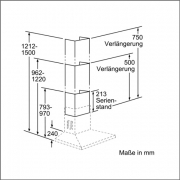 Neff Kaminverl�ngerung 500 mm Edelstahl  Z5904N0