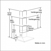 Neff Kaminverl�ngerung 750 mm Edelstahl  Z5904N5