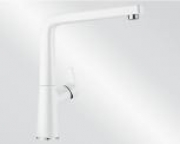 Blanco Avona S Armatur Silgranit-Look, Hochdruck Zugauslauf Schlauchbrause, Farbe silgranitweiss, 521280