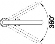 Blanco Carena-S Vario Armatur Silgranit-Look zweifarbig, Hochdruck Zugauslauf Schlauchbrause, alumetallic/chrom, 521360