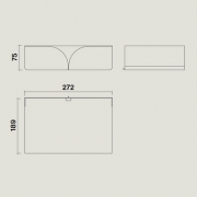 Falmec Umluftweiche Wand - Schacht breit - KACL.865