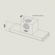 Falmec Move, Design, Edelstahl, Weisses Glas, 120 cm, Wandhaube, mit 5 Jahren Garantie