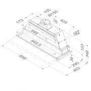 Novy Moveline 693 Flachschirmhaube, Edelstahl, 90cm, mit 5 Jahren Garantie