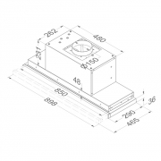 Novy Teleskop Flachschirmhaube 655, Edelstahl Sichtblende, 90cm, mit 5 Jahren Garantie