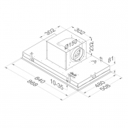 Novy Pureline 6833 Deckenhaube, Edelstahl Oberfl�che, mit 5 Jahren Garantie