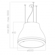Elica Shining RUST/F/50 Inselhaube, Rost, PRF0120528A. Mit 5 Jahren Garantie!