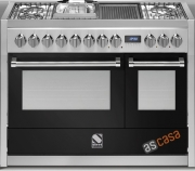 Steel Genesi 120, Rangecooker, 120 cm, Combisteam, Farbe Schwarz, G12SF-6MBA, mit 5 Jahren Garantie!