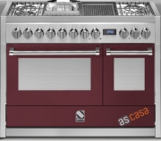 Steel Genesi 120, Rangecooker, 120 cm, Combisteam, Farbe Bordeauxrot, G12SF-6TBR, mit 5 Jahren Garantie!