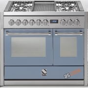Steel Genesi 100, Rangecooker, 100 cm, Combisteam, Farbe Celeste, G10SF-6LCE, mit 5 Jahren Garantie!