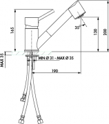 Linea Pepe 2, chrom, Hochdruck, 5011248