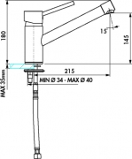 Linea Pepe 1, chrom, Hochdruck, 5011246