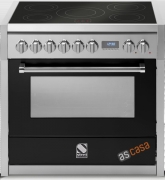 Steel Genesi 90, Rangecooker, 90 cm, Multifunktion, Farbe Schwarz, G9F-4BBA, mit 5 Jahren Garantie!