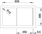 Blanco Axis III 45 S-IF, InFino Ablauf, 522102