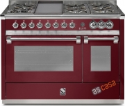 Steel Ascot 120, Rangecooker, 120 cm, Combisteam, Farbe Bordeauxrot, A12SF-6TBR , mit 5 Jahren Garantie!