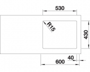Blanco Etagon 500-IF, Etagenbecken, InFino Ablauf, 521840