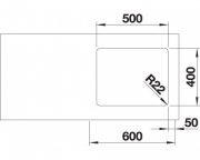 Blanco Andano 500-U, InFino Ablauf, 522967
