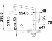 Blanco Panera-S Edelstahl geb�rstet, 521547