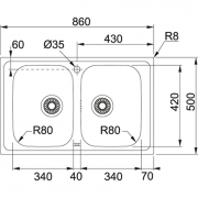 Franke Spark SKX 620-86 Normalrand, 101.0469.738, 11095
