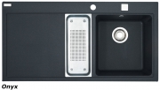 Franke Mythos MTG 651-100 Einbausp�le, Fragranit+, Farbe Onyx, Druckknopfventil, 114.0476.963, 10828