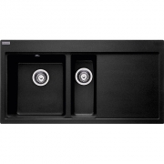 Franke Mythos MTG 651-100 Einbausp�le, Fragranit+, Farbe Onyx, Druckknopfventil, 114.0476.964, 10836