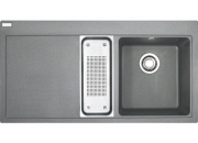 Franke Mythos MTG 651-100 Einbausp�le, Fragranit+, Farbe Steingrau, Druckknopfventil, 114.0476.967, 10878