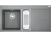 Franke Mythos MTG 651-100 Einbausp�le, Fragranit+, Farbe Steingrau, Druckknopfventil, 114.0476.968, 10884