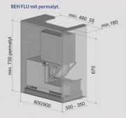 berbel Firstline Unseen BEH 90 FLU Einbauhaube Umluft, 1070100, mit 5 Jahren Garantie