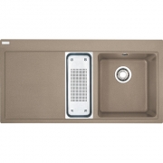 Franke Mythos MTG 651-100 Einbausp�le, Fragranit+, Farbe Cashmere, Druckknopfventil, 114.0476.987, 10864