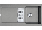 Franke Maris MRG 651 Fragranit+, Einbausp�le, Druckknopfventil, Farbe Steingrau, 114.0477.260, 11728
